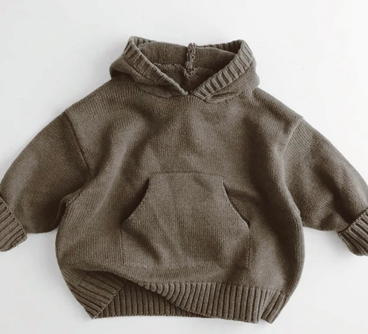 Knit hoodie